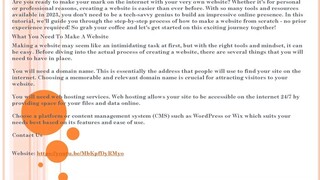 How To Make A Website