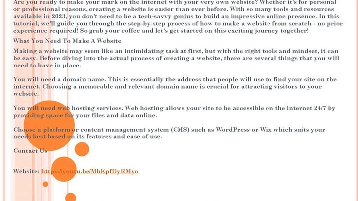 How To Make A Website