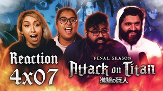 Attack on Titan DUB - 4x7 Assault - Group Reaction