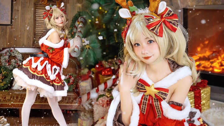 Your Christmas gift is at the door, remember to sign for it [Genshin Impact Barbara cosplay] Annual 