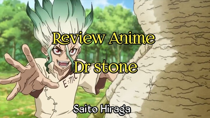 Anime Dr stone tokoh jenius yang bernama Senku Ishigami dan temannya yang kuat bernama Taiju Oki