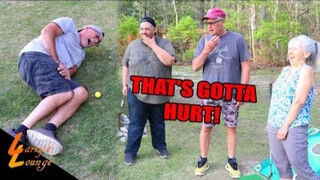 Golf Cornhole Challenge! Uncle Chris Reaction