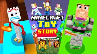 Garfinho e Buzz Lightyear no Toy Story 4 no MINECRAFT