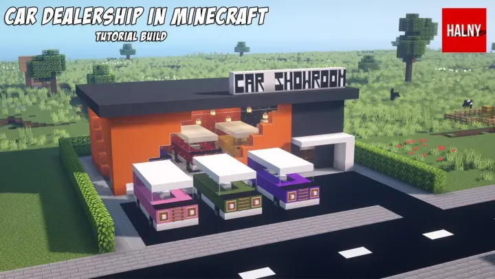 How to build a car dealership in Minecraft