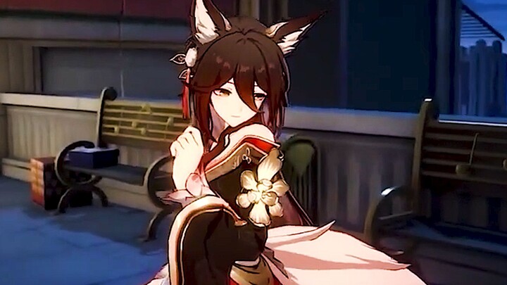 “Mau pegang nggak?! Ekor rubah ini bikin terpesona!”