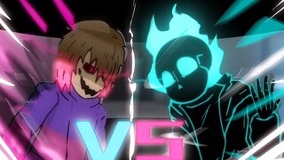 [Animasi kolaborasi dengan banyak bos] Nightmare Sans vs Betty [Pewarnaan super keren!]