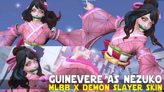 NEZUKO SKIN GUINEVERE | DEMON SLAYER X MOBILE LEGENDS SKIN CUSTOM | ANIME MLBB