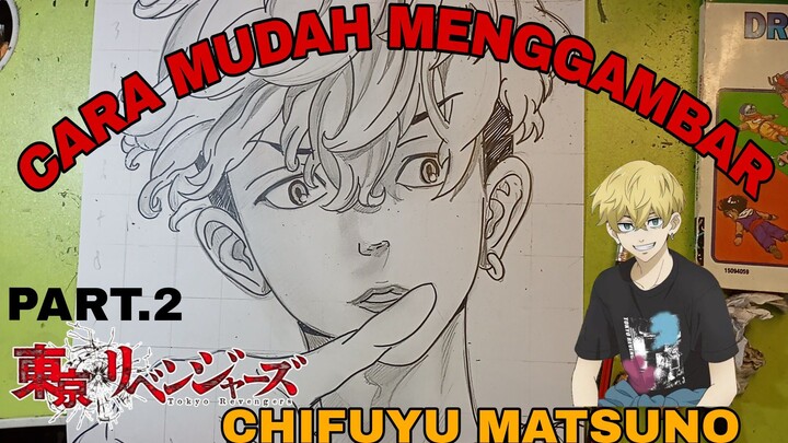 cara yg sangat mudah sekali menggambar anime Tokyo revengers karakter chifuyu Matsuno Part.2