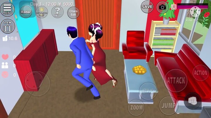 กินเลี้ยงสาวฝาแฝดจิ๊ปกับจอยแบบเรียบๆ #SakuraSchoolSimulator