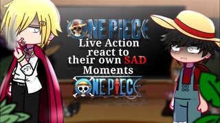 One Piece LIVE ACTION react to their own SAD moments👒||🇺🇸&🇧🇷|| GACHA ONE PIECE🏴‍☠️