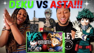 Death Battle! "Deku VS Asta (My Hero Academia VS Black Clover)" REACTION!!!