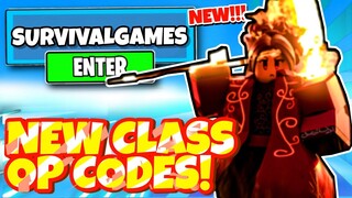 *2022* ALL SECRET *NEW CLASS* UPDATE OP CODES In Roblox Survival Games Ultimate Codes!