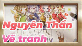 [ Nguyên Thần] Vẽ 4 nhân vật đáng yêu