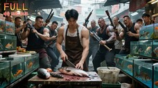 A street bully harasses a young fish seller, unaware that he is a war god who wields a blade!