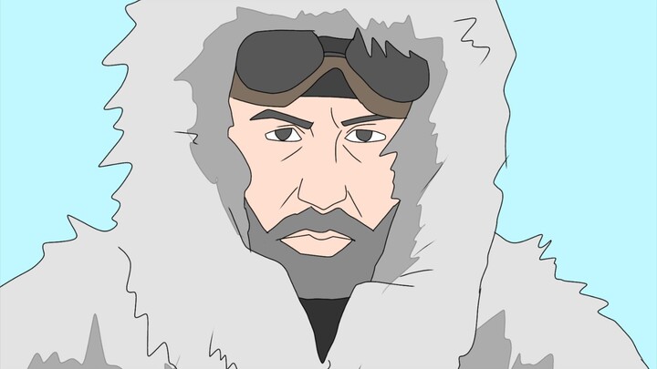 Menggambar Roald Amundsen Dari Film Amundsen (2019) - Versi Cyberpunk Di Akhir!