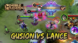 SAVAGE 🔥🔥🔥 GUSION VS LANCELOT | GUSION GAMEPLAY #89 | MOBILE LEGENDS BANG BANG