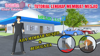 TUTORIAL MEMBUAT MASJID S.S.S 🕌 (Ada Mimbar Masjid, Bedug & Tempat Parkirnya)