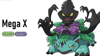 [สถิติโลก] 898 โปเกมอน Mega Evolution 001-053 ที่วาดด้วยมือ