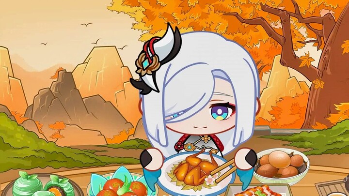 [Genshin Impact Food Broadcast] Shenhe: Thưởng thức pháo hoa của thế giới