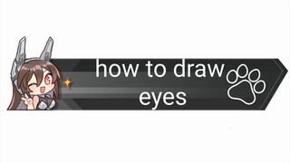 HOW TO DRAW EYES❤️✨✨