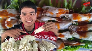 นึ่งเห็ดเข็มกินใสกับน้ำจิ้มแซ่บคัก!!