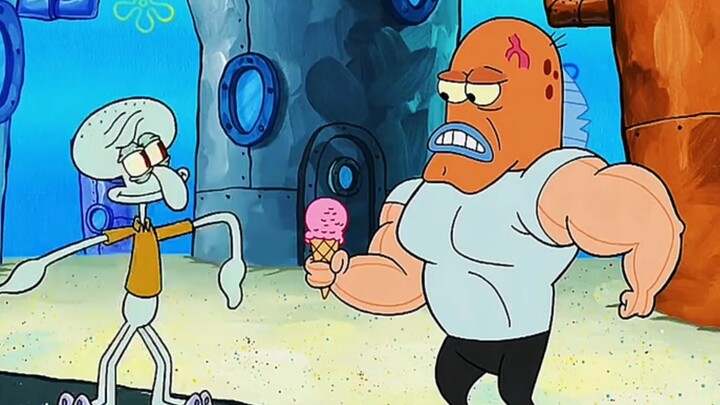 Squidward teases the bully?
