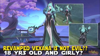 REVAMPED VEXANA IS NO LONGER EVIL AND SHE'S AN 18 YEARS OLD NOW? | MOBILE LEGENDS REVAMPED VEXANA