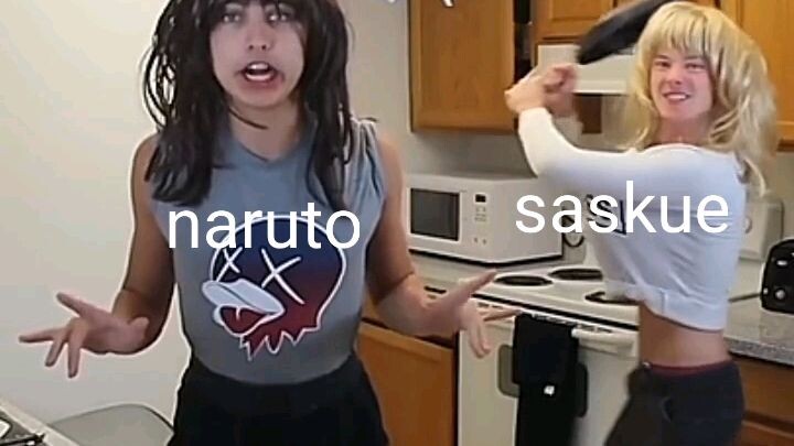 naruto and saskue cooking!