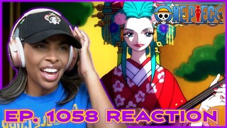 HOW THE HECK DID SHE GET HERE!! | ONE PIECE EPISODE 1058 REACTION