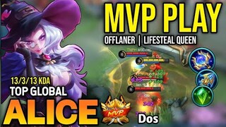 ALICE BEST BUILD 2022 | TOP GLOBAL ALICE GAMEPLAY | MOBILE LEGENDS✓