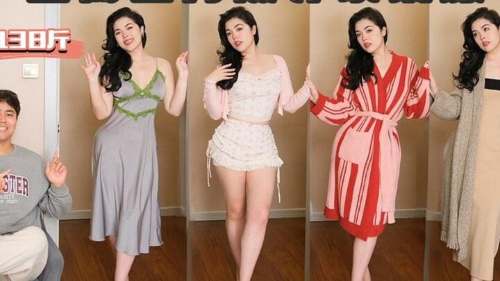 หนุ่มเอเชียไบฯ รีวิวชุดอยู่บ้านสวยๆ | น้ำหนัก 138 ปอนด์ หุ่นอวบเล็กน้อย