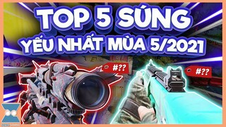 CALL OF DUTY MOBILE VN | TOP 5 SÚNG YẾU NHẤT MÙA 5/2021 | Zieng Gaming