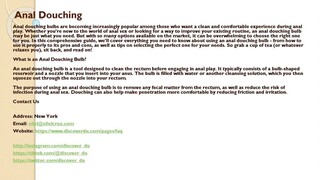 Anal Douching