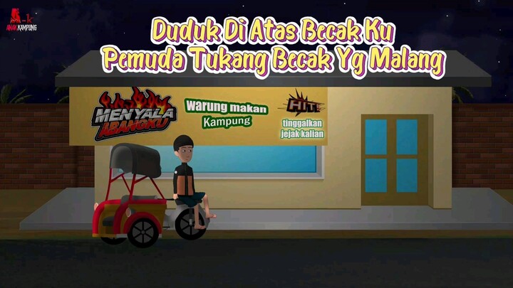 Duduk Di Atas Becak - Animasi Horror -Anak Kampung .
