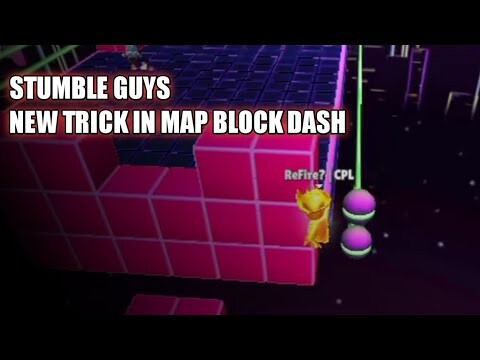 NEW TRICK IN MAP BLOCK DASH | STUMBLE GUYS INDONESIA