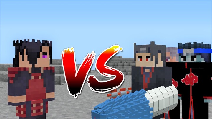 Madara VS The Akatsuki Naruto and Sasuke In Minecraft