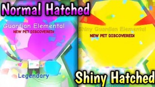 Top 5 HATCHED *SHINY* & Normal GUARDIAN ELEMENTAL in Bubblegum Simulator! (Roblox)