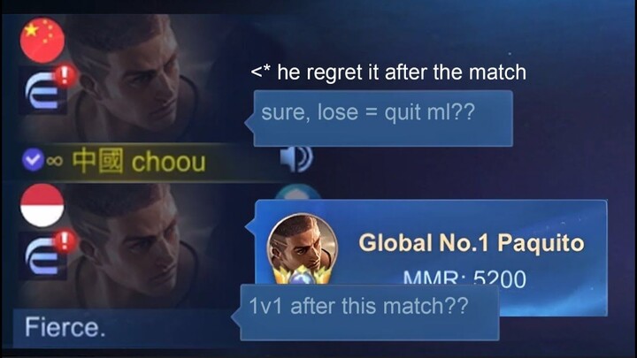 I MET TOP GLOBAL PAQUITO IN RANKED AND HE CHALLENGE ME 1V1 and this happened...