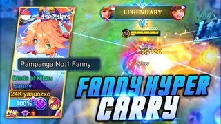 FANNY SOLO RANK HYPER CARRY | MLBB