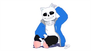 undertale/mmd】Jika sans memiliki telinga kucing dan ekor kucing...