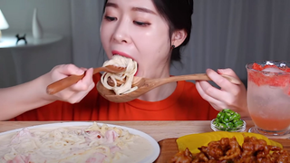 [Mukbang TV] - Pasta sốt kem