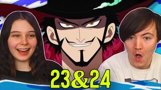 ZORO VS MIHAWK👒 One Piece Ep 23 & 24 REACTION & REVIEW