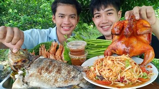 ส้มตำ ไก่อบโอ่ง ปลาเผา ส้มตำเด็ดเผ็ดแซ่บ ไก่นุ่มปลาเนื้อแน่น มานะครับแซ่บๆ