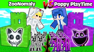 TÔ GÀ THỬ THÁCH 24H ĐẠI CHIẾN LÂU ĐÀI ZOONOMALY VÀ POPPY PLAYTIME TÍ HON TRONG MINECRAFT