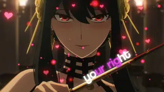 [YOUR RIGHT😈] YOR FORGER spy x Family [AMV/EDIT] 4K