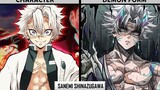 Comparison of how characters turn into ghosts in Demon Slayer