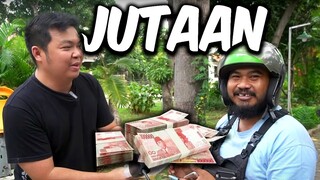 KASIH TIP JUTAAN ABANG OJOL INI GEMETERAN