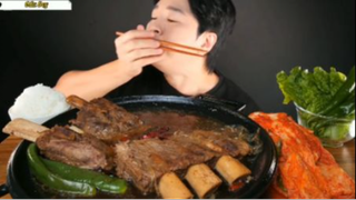 Cơm thịt sườn kim chi phần 2 #mukbang