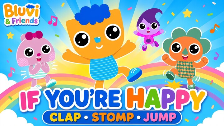 If You're Happy and You Know It 👏 | Kids Songs & Nursery Rhymes | Bluvi & Friends