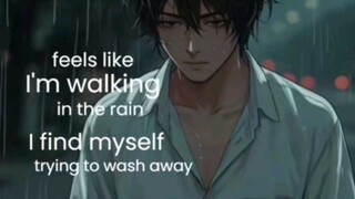 walking in the rain